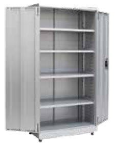 Flügeltürenschrank mit Schloss, mit 2 Schlüsseln und 4 Tablaren, cplt Flügeltürenschrank mit Schloss, mit 2 Schlüsseln und 4 Tablaren, cplt