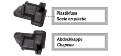 Plastikfuss / Abdeckkappe zu Grund / - Anbauregale 