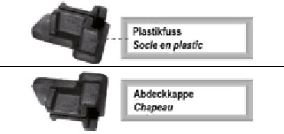 Plastikfuss / Abdeckkappe zu Grund / - Anbauregale Plastikfuss / Abdeckkappe zu Grund / - Anbauregale