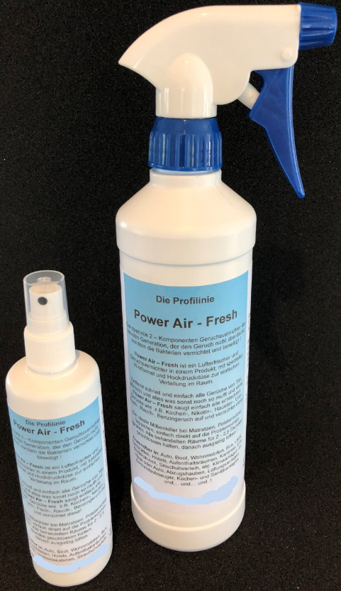 P-SET -4  Power Air - Fresh, der ultimative Geruchsvernichter, Set mit je 2 Flaschen à 125 ml / 500 ml