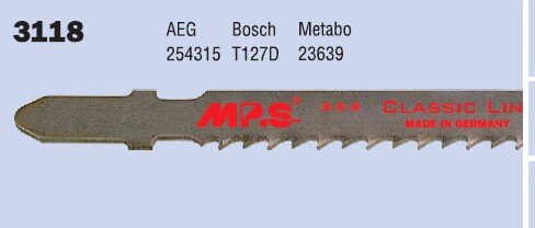 3118 Stichsägeblatt für Metall, T 127 D