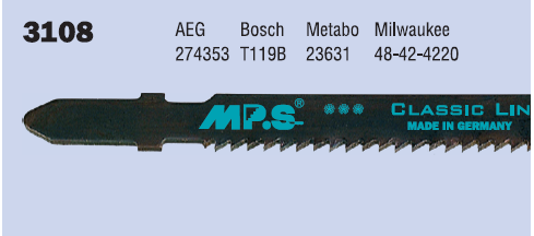 3108 Stichsägeblatt für Metall, T 119 B